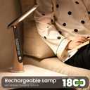 WILIT Rechargeable Lamps Cordless Table Lamp, Foldable Portable Desk Lamp - LED Battery Operated Lights with Stepless Brightness&Time Display for Office Lamp, Book Lights, College Dorm Essentials