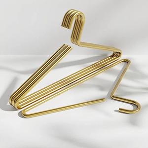 Gold Aluminum Coat Hangers, Gold Metal Suit Hangers, Aluminum Alloy Clothes Hangers Multi Purpose Lightweight Clothes Hanger for 10 pcs