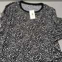 Women's Dressy Short Sleeve Shirts Summer Casual Leopard Printed Tops Fashion Crewneck Tees 5XL