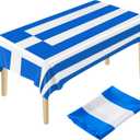 Oudain Greek Party Decorations Greek Tablecloth Satin Greece Flag Tablecloth Rectangular Table Cover for Kitchen Dining Decor Party Family Gatherings Outdoor Events (59 x 83 Inch)