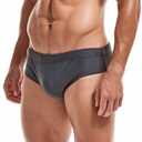 KOTENKO Men Swimwear Swimming Briefs Bikini Boxer Trunks Swimsuits Bathing Suits (Black, X-Large)