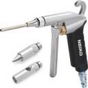 NEIKO 31121A High Flow Air Blow Gun | 3 Pc Pneumatic Air Nozzle | Dust Gun | Air Gun Compressor Accessories | ¼”