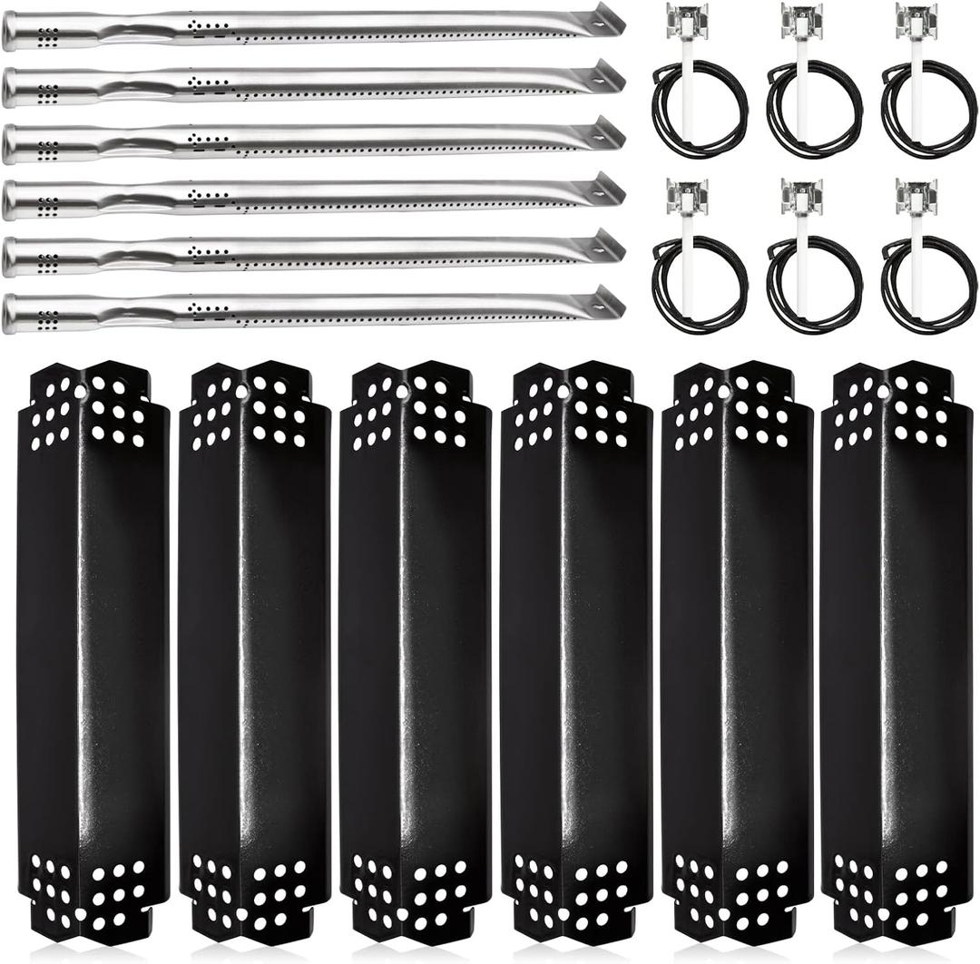 Grill Replacement Parts for Nexgrill 720-0896B 720-0896C 720-0882A 720-0896 720-0925 720-0896E, Burner Tubes, Heat Plate Shields, Carryover Tubes, Ignitors for Nexgrill 720-0925P Replacement Parts.