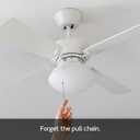 Leviton Rotary Ceiling Fan Wall Switch, Quiet 4-Speed Fan Control, 1.5 Amp, Single-Pole, with Ivory & Light Almond Knobs Included, 06639-10Z, Trimatron, White