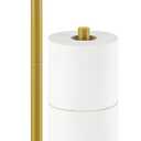 Toilet Paper Holder Stand Beige Gold Free Standing TP Holder, Metal Toilet Paper Roll Holder with Reserve Bathroom Tissue Storage Holder, Beige Gold (1)