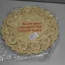 100 Pcs Paper Doilies for Table, Round Paper Placemats Disposable for Tableware Decor, 13.5 Inches Lace Place Mats for Birthday Wedding Banquet Party-01 (Brown)