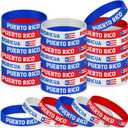 60 Pcs Puerto Rico Bracelet Bulk Country Flag Rubber Bracelets Puerto Rico Souvenirs Gifts Pr Flag Party Favors