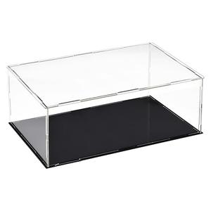 Acrylic Boxes for Display , Plexiglass Storage Box with Black Base, for Figurines, Collectibles, Car Models, Cosmetics Display or Storage (7.67 × 6.57 × 4.33 inches)