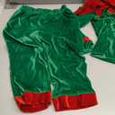 MYUTHDT Christmas Set Boys Elf Costume Santa's Helper Xmas Festive Cosplay Holiday Outfit with Belt Socks Hat. Size 120cm