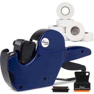 Perco Pro 1 Line Price Gun with Labels Kit, Includes 1 Line Pricing Gun, 10,000 White Labels, with Pre-Loaded Inker