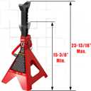 BIG RED T46002A Torin Steel Jack Stands: Double Locking, 6 Ton (12,000 lb) Capacity, Red, 1 Pair