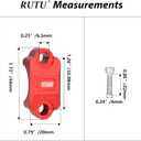 RUTU CNC Motorcycle clamp 7/8 inch Dirt Bike Brake Lever Holder Clamp 1 1/8 for Brake Master Cylinder Clutch Perch Pit Bike CRF250 DRZ YZ KX ATV Quads 4-Wheeler Handlebar Refit Accessories, Black
