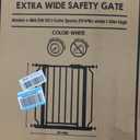Regalo Safety 29-49" Easy Step Extra Wide Baby Gate for Doorways & Bottom of Stairs, Pressure Mounted Safety Gate with Door for Babies, Toddlers & Pets, White