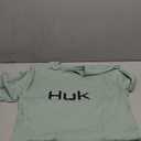 HUK Men's Standard Performance Fishing Logo Tee, Short Sleeve, QuickDry, Fog Green.M