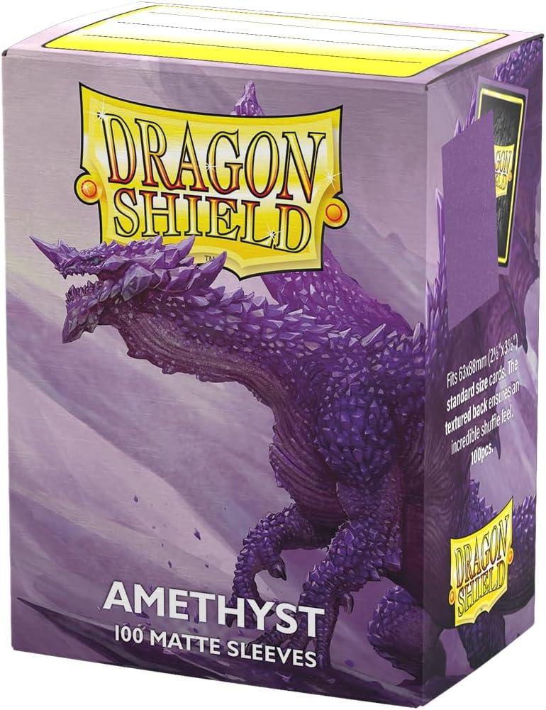 Dragon Shield | Standard Size Matte Card Sleeves | 100 CT - Smooth & Tough TCG Sleeves - Compatible with Pokemon, Flesh & Blood, One Piece & Magic The Gathering | Amethyst