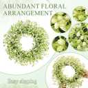 Zeyune 24 Pcs Babys Breath Candle Wreath Rings Bulk | Artificial Flower,Greenery Leaves Wreath,Gypsophila Wreath Candle Pillar,Wedding Table Decorations,Bridal Shower Centerpiece