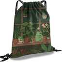 Drawstring Backpack Draw String Sports Bags for Gym Travel Beach Waterproof Cute Sackpack Men Women Aesthetic (13"17")-Frog
