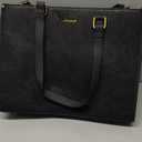 LOVEVOOK Lunch Tote Bag for Women, 15.6 Inch Laptop Bag with Insulated Lunch Compartment, Quilted Large Capacity Computer Handbag with Purse for Business, Work, Collage, Office, Casual, Jet Black