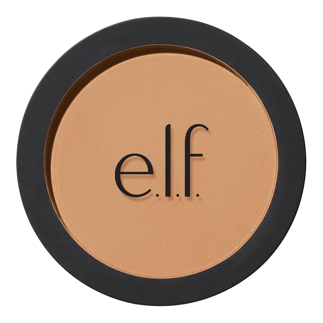 e.l.f. Primer-infused Bronzer, Long-Wear, Matte, Bold, Lightweight, Blends Easily, Contours Cheeks, Forever Sun Kissed, All-Day Wear, 0.35 Oz (1 Count)
