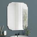 18 x 24 Inch Silver Wall Mirror-Beveled Edge Frameless Mirrors for Bathroom, Vanity, Bedroom, Rectangle Mirrors