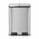 Home Zone Living 16 Gallon Kitchen Trash Can with Dual Compartments