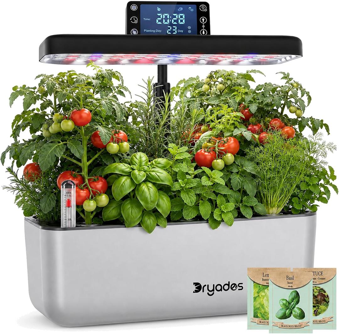 Hydroponics Growing System with Seeds, 12-Pod Indoor Herb Garden