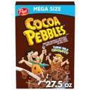 Cocoa PEBBLES Cereal, Chocolatey Kids Breakfast, Gluten Free Rice Crunch, 27.5 oz Mega Size Cereal Box (27.5 Ounce (Pack of 1))