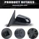Left Driver Side Mirror Compatible with Hyundai Sonata 2006 2007 2008 2009 2010 Power Glass Manual Folding Heated Glossy Black (5 Pins) Replace # 87610-0A000