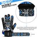 BEAST RAGE Goalkeeper Gloves for Boys Kids Youth Football Keeping Soccer Goalie Gloves with Strong Grip for Ball Receiver,Wrist Support 4MM Latex Palm (Size 2 - fit for 4 to 5 Years Old, Blue)