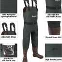 OXYVAN Duck Hunting Waders with 200G Rubber Boots Insulated,Neoprene Fishing Chest Waders for Men & Women (9)