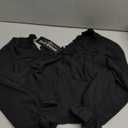 Scarlet Darkness Vintage Corset Tops for Women Renaissance Blouse Off Shoulder Long Sleeve Top M, Black