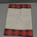 Artoid Mode Watercolor Red and Black Buffalo Plaid Christmas Trees Merry Xmas Table Runner, Seasonal Winter Holiday Kitchen Dining Table Decoration for Indoor Outdoor Home Party Decor 13 x 72 Inch