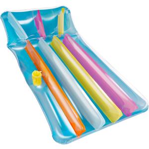 Zcaukya Inflatable Pool Float, 65 Inch Colorful Inflatable Pool Lounger with Pillow & Cup Holder for Adults, Swimming Pool Inflatable Floating Mat for Summer Parties