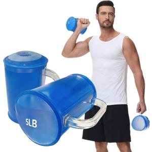 Water Dumbbells, Water Filled Training Dumbbells, Travel Weights Set, Adjustable Weights to 10 Lbs/Pair, Portable Gym for Strength Training, Fitness and Shaping