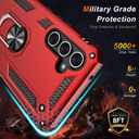 2 x LUMARKE for Galaxy A54 Case with Screen Protector,Pass 16ft. Drop Tested Military Grade Protective Phone Cover with Magnetic Ring Kickstand Compatible with Car Mount Holder Red