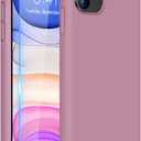 Miracase Designed for iPhone 11 Phone Case, with Screen Protector, Liquid Silicone Gel Rubber Full Body Drop Protection Shockproof Cover Phone Case for iPhone 11 6.1 inch (Blackcurrant)