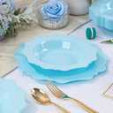 COLOSUS Light Blue Plastic Party Bowls (60 Pack) 12 Oz Disposable Soup/Salad Bowl, Fancy Shatterproof Dinnerware for Easter, Catering, Holidays, Weddings, and Everyday Use