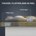 2~3In Extra Thick Mattress Topper Cooling Pillow Top Airflow Design for Hot Sleepers, Soft Comfort & Supportive, Pressure-Relieving Pad for Back & Side Sleepers, Easy Setup & Wash, Queen 60*80