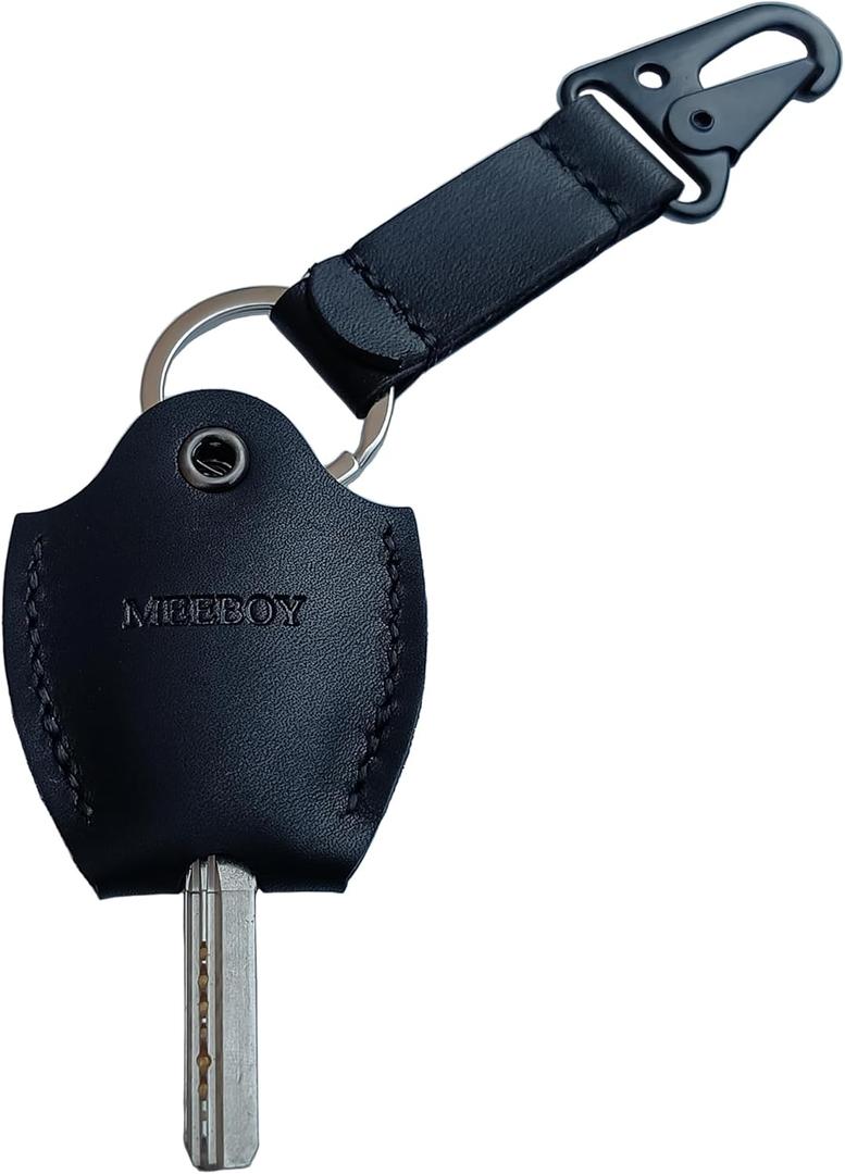 Handmade Leather car Key Sleeve for Broken Key car Key Cover for Men and Women (Black)