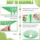 45 Pieces Strawberry Supports Strawberry Plant Holders Stand Waterproof Strawberry Plant Trellis Protectors Reusable Strawberry Growing Racks Frame for Plant Flower Fruit Strawberry Garden Planting