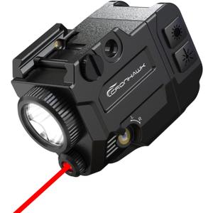 500 Lumens Tactical Weapon Flashlights Laser Sight - Rail-Mounted Light and Red Laser Light Combo for Pistol with Picatinny Rail and GL Rails - Magnetic Charging Port