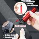 4 Pack Car Window Breaker and Seatbelt Cutter,Auto Rescue Tool,Safe Hammer Car Window Breaker for Land and Underwater,Window Breaker Tool for New Cars,Emergency Car Kit(Red)