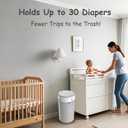 Bellababy Diaper Pail, Upgrade Baby Diaper Bin with Double Odor Locking, Includes 4 Refills (270 inches/pcs), Compact Design for Nursery,Gray
