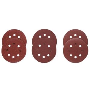 Bosch SR5R000 6-Piece Assortment 5 in. 8 Hole Hook-and-Loop Sanding Discs