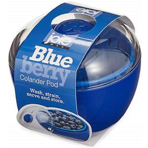 Joie Berry Keeper Colander Pod, Built-in Strainer for Easy Fruit Storage, Holds One Pint of Berries, Compact Fridge Container, Efficient Kitchen Gadget, Blueberry