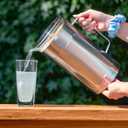 XPAC 84-Ounce (2.5L) Sweat-Free Beverage/Water Pitcher with Lid, Stainless Steel, Vacuum Insulated, Keeps Drinks Cold For Hours