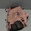 45L Hiking Backpack with Rain Cover, Lightweight Foldable Camping Backpack for Trekking, Water-Resistant Daypack with Hiking Pole & Mat Carrying System, Pink