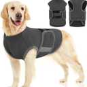 MIGOHI Breathable Dog Anxiety Calming Vest,Dog Firework Anxiety Relief Vest,Dogs Stress and Anxiety Relief Coat,Anxiety Vest for Dogs, XL, Gray (X-Large(Chest:29.5"-35"))