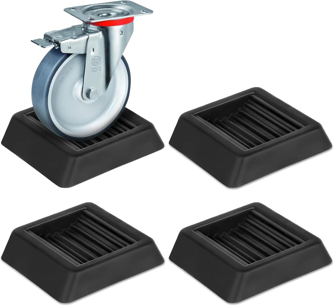 Zhulerzil Bed Stoppers to Prevent Sliding - 4 Pack Furniture Wheel Stopper for Hardwood Floor - Bed Frame Stopper Caster Cups fit All Wheels of Furniture, Sofa,Chairs
