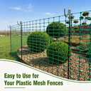 Nuanchu 10 Pcs 49'' Metal Plastic Mesh Fence Post Heavy Duty Safety Barrier Mesh Fence Reusable Temporary Net Stakes for Garden Construction Snow Fencing Animal Barrier Poultry Deer Patio